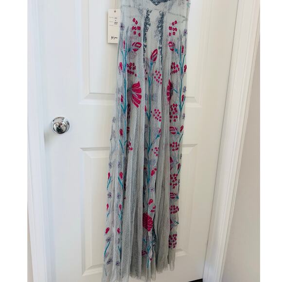 Johnny Was Biya Uli Mesh Embroidered Sleeveless Maxi Dress - Picture 7 of 10